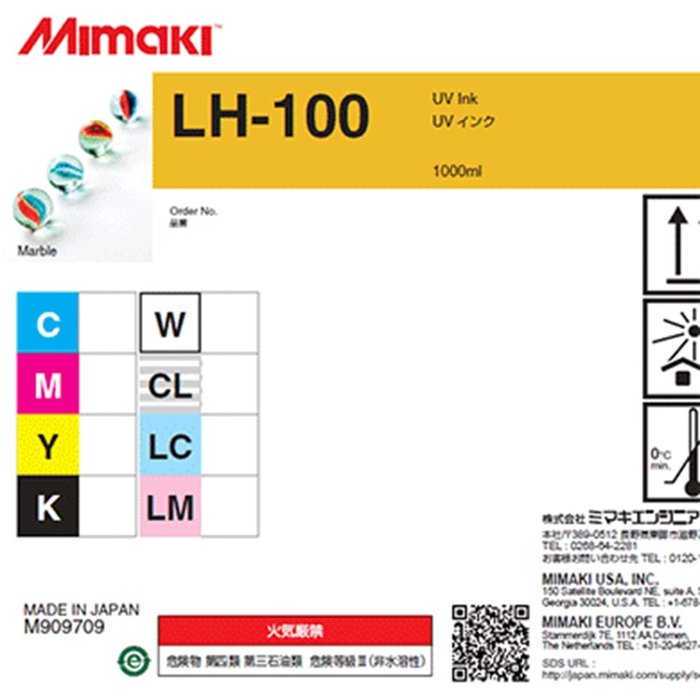 Mimaki LH-100 UV Ink 1L Bottle Yellow